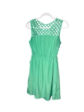Margo & Sebastian Geometric Lattice Cut-Out Sleeveless Dress Size M